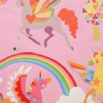 Alexander Henry Fabrics - Kids - Magic Rainbow Shine - Unicorns in Pink