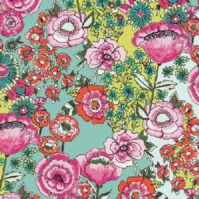 Art Gallery Fabrics - AGF Collection - Wild Bloom - Flower Shower in Intense