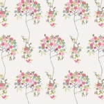Art Gallery Fabrics - Cherie - Knits - Tree Fleur in Blanc