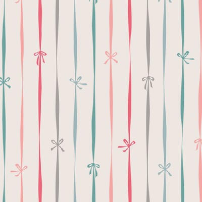 Art Gallery Fabrics - Holiday - Little Town - Bowtied in Cream