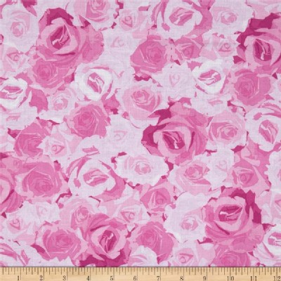 Benartex - English Rosey - Rose Garden in Light Pink