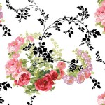 Blend Fabrics - Anna Griffin - Rose Vines in White