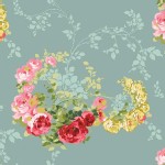 Blend Fabrics - Anna Griffin - Rose Vines in Blue