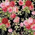 Blend Fabrics - Anna Griffin - Rose Garden in Black