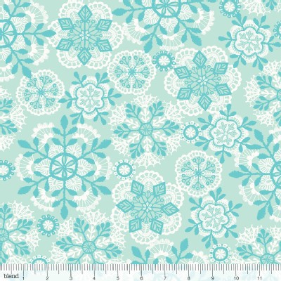 Blend Fabrics - Sugar Rush - Crochet Snowflakes in Blue