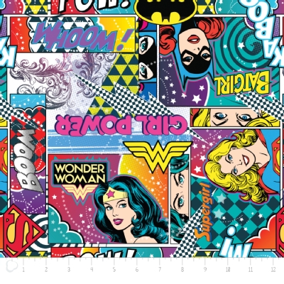 Camelot Fabrics - Girl Power 2 - Action Panels in Multi