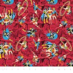 Camelot Fabrics - Girl Power 2 - Comics in Ruby