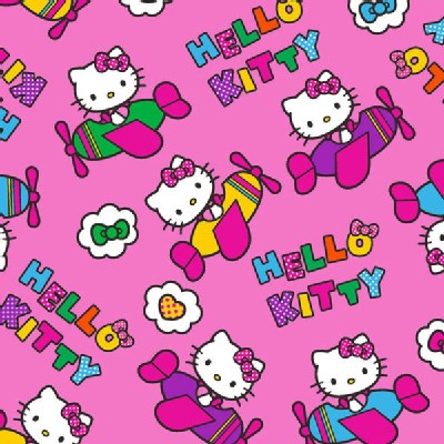Character Prints - Hello Kitty - Airplane Toss in Pink
