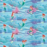 Character Prints - Little Mermaid - Aqua Little Mermaid Underwater Scenic in Ocean
