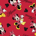 Character Prints - Mickey - Minnie Mouse Loves Shopping Toss in Red