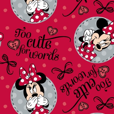 Character Prints - Mickey - Minnie Too Cute for Words in Red