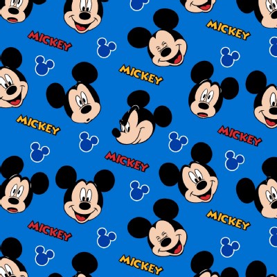 Character Prints - Mickey - Mickey Expressions in Blue