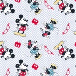 Character Prints - Mickey - Mickey Minnie Vintage Toss in White