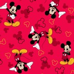 Character Prints - Mickey - Mickey Icons Toss in Red