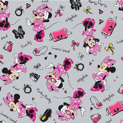 Character Prints - Mickey - Minnie Fashionista Toss in Gray