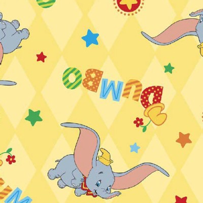Character Prints - Other Characters - Dumbo Flying in Yellow