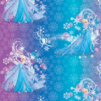 Character Prints - Princess - Frozen Elsa Ombre Brushed Back Satin in Ombre