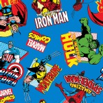 Character Prints - Super Heroes - Marvel Comic Character Toss in Multi