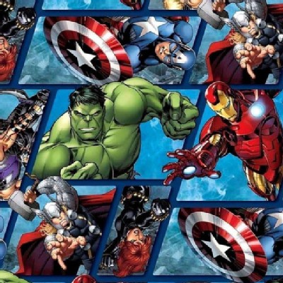 Character Prints - Super Heroes - Marvel Avengers Character Toss Stripe in Multi
