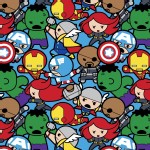Character Prints - Super Heroes - Marvel Avengers Kawaii in Blue