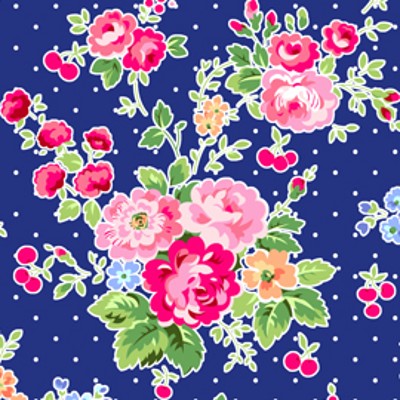 Lakehouse Drygoods - Pam Kitty Picnic - Main Floral in Navy