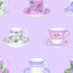 Lakehouse Drygoods - Sausalito Cottage - Peri Teacups in Lavender