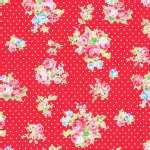 Lecien - Flower Sugar 2013 Fall - Dots - Floral in Red