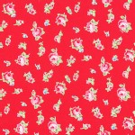 Lecien - Flower Sugar 2013 Fall - Tossed Floral in Red