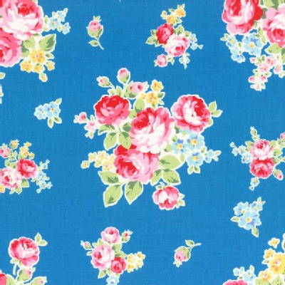 Lecien - Flower Sugar 2014 - Medium Floral Bouquet in Blue