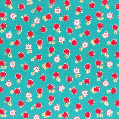 Lecien - Flower Sugar 2014 - Small Apples in Teal
