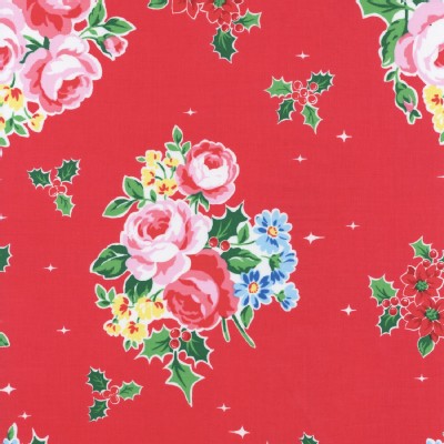 Lecien - Flower Sugar Holiday - Main Floral Holly in Red