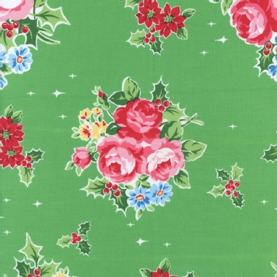 Lecien - Flower Sugar Holiday - Main Floral Holly in Green