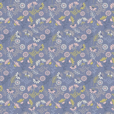 Lewis And Irene - A Little Bird Told Me - Cottage Flowers in Welsh Blue
