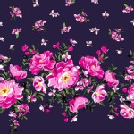 Michael Miller Fabrics - Bed of Roses - Border in Sapphire