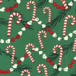 Michael Miller Fabrics - Holiday - Corny Cane in Green