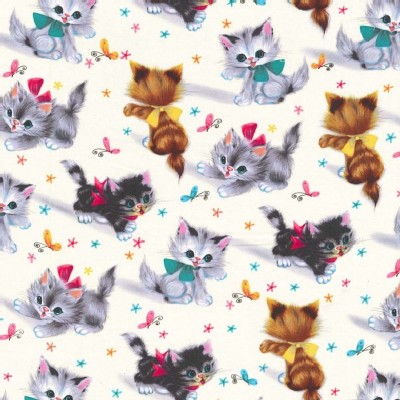 Michael Miller Fabrics - Kids - Kitties in Cream