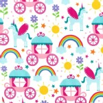 Michael Miller Fabrics - Kids - Rainbows and Unicorns in Princess