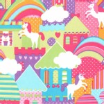 Michael Miller Fabrics - Kids - Princess Charming - Unicorn Town in Princess