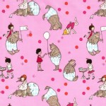 Michael Miller Fabrics - Lets Pretend - Mr. bear in Pink