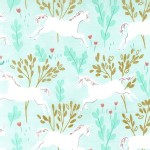 Michael Miller Fabrics - Magic - Unicorn Forest in Aqua