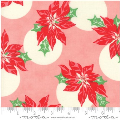 Moda Fabrics - Swell Christmas - poinsettia in Pink