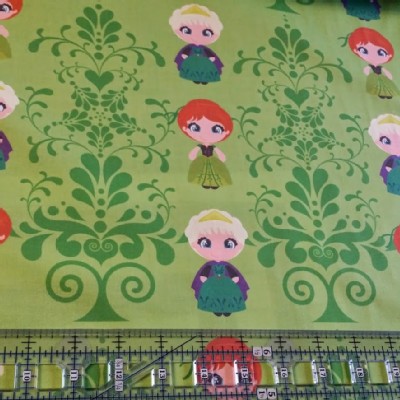 One Red Blossom - Snow Sisters - Woven - Sisters in Green