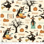 Riley Blake Designs - Halloween - Witch Main in Cream