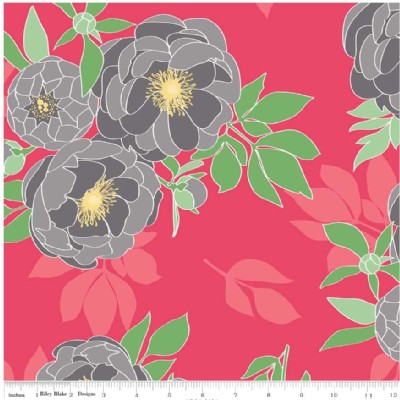 Riley Blake Designs - Knit Prints - The Cottage Garden in Red