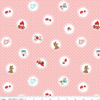 Riley Blake Designs - Little Red Riding Hood - Scallops in Pink