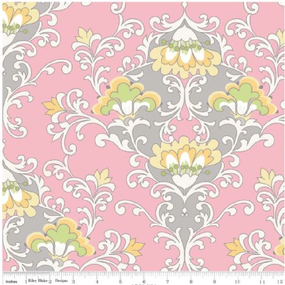Riley Blake Designs - Priscilla - Damask in Pink