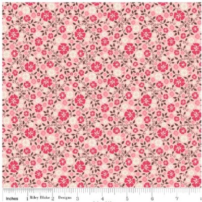 Riley Blake Designs - Round Up - Floral in Pink