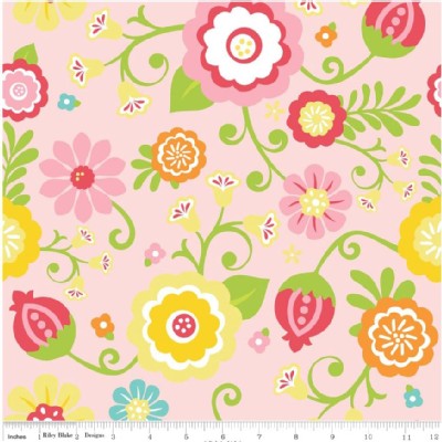 Riley Blake Designs - Simply Sweet - Floral Main in Pink