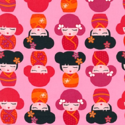Robert Kaufman Fabrics - Hello Tokyo - Dolls in Sweet