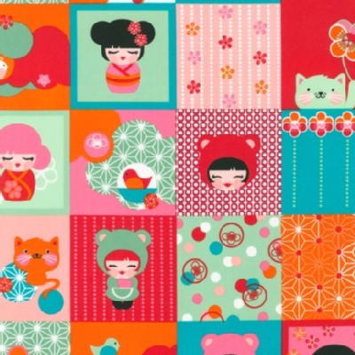 Robert Kaufman Fabrics - Hello Tokyo - Blocks in Sweet